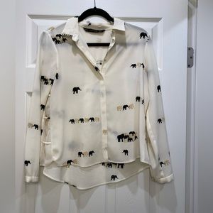 Elephant print blouse